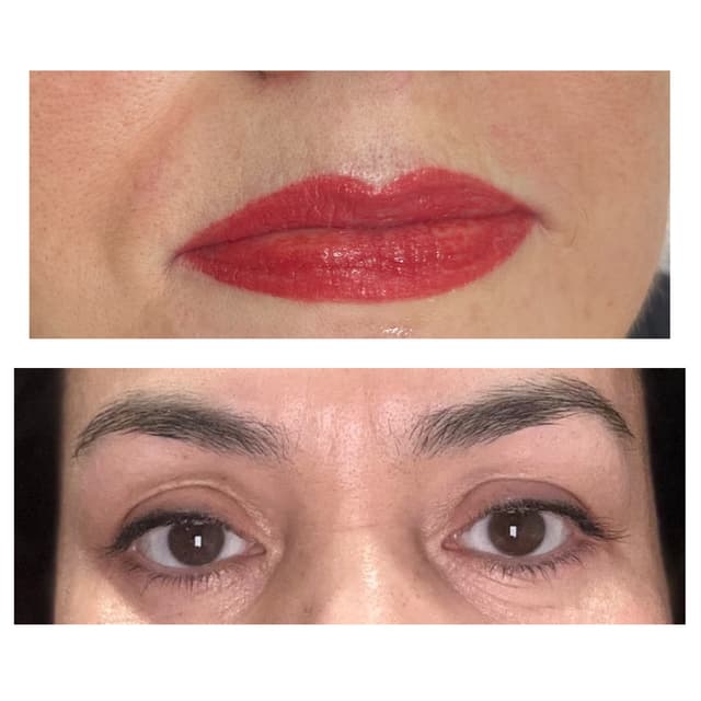 Lips blush & eyeliner at Nina Beauty&Brows Studio in North Hollywood, CA